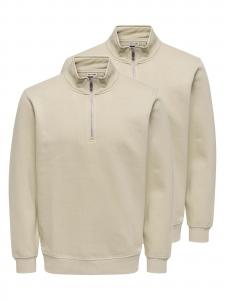 Only & Sons Свитшот 'Connor' в бежевом цвете