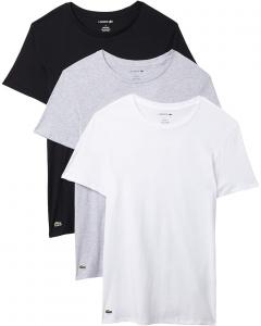 Футболка Lacoste 3-Pack Crew Neck Slim Fit Essential, цвет White/Silver Grey Chine/Black