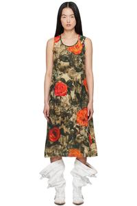 Безрукавное платье миди R13, цвет camo rose