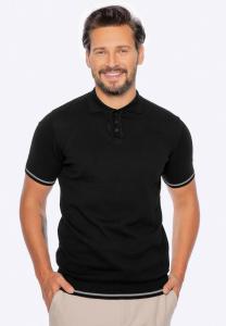 Поло WITTCHEN AUS MIT KONTRASTIERENDEM , Black