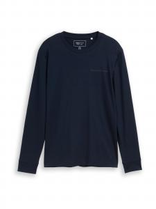 TOM TAILOR DENIM Футболка 'Solid' в темно-синем цвете