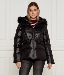 Пуховик женский Calvin Klein с капюшоном с мехом, черный