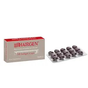 Hairgen Softgel добавка для хрупких волос, 30 капсул