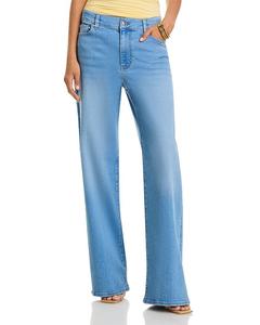 Узкие брюки Palazzo Long High Rise Jeans в цвете Honeymoon FRAME, синий