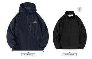 BOBBY ABLEY Ветровка Unisex, Black (Comes with Fleece-Lined Liner)