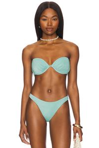 Топ бикини Mabel Vitamin A, aqua metallic