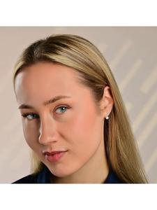 Adeliás Женские серьги - серьги-гвоздики из серебра 925 пробы с пресноводной жемчужиной в золотом исполнении