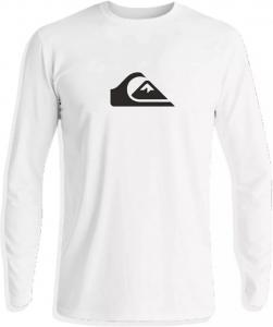 Мужской рашгард Quiksilver Solid Streak с длинными рукавами, белый