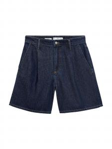 MANGO Джинсы свободного кроя 'MARINA' с плиссировкой в темно-синем цвете