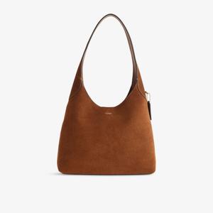 Сумка Coach кожаная-замшевая через плечо, мультиколор