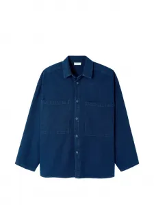 Рубашка Comow с карманом и пуговицами American Vintage, синий