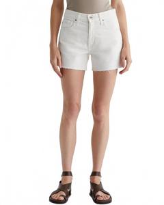 Халле Высокие Расслабленные Шорты в Пудровом Разрушенном AG Jeans, Powder Destructed