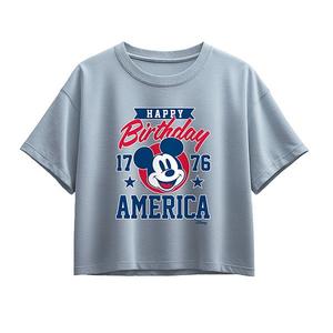 Футболка Boxy для девочек 7-16 лет Happy Birthday America Disney