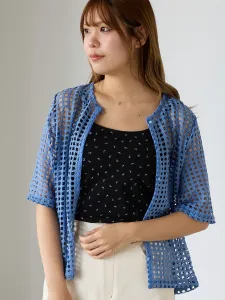 Блузка с цветочным кружевом, распускающимся в двух направлениях, спереди и сзади Ehka Sopo, цвет Blue