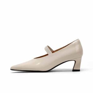 SHOEMAKER QUEEN Туфли Мэри Джейн на массивном каблуке женские молочно-белые, цвет Milk White