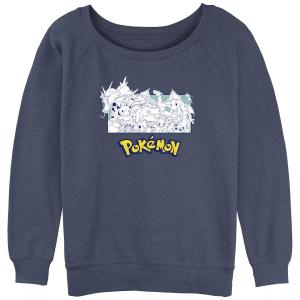 Махровый свитшот с напуском и рисунком Pokémon Licensed Character, синий