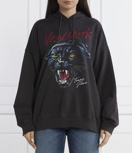 Толстовка Tommy Jeans PANTHER HOODIE Oversize fit, черный
