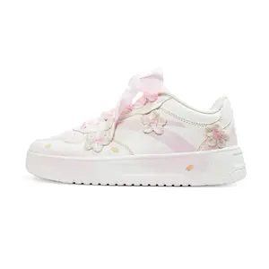 ANTA Легкие нескользящие и износостойкие низкие повседневные туфли для женщин розового цвета