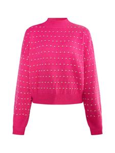 Женский вязаный свитер розового цвета faina