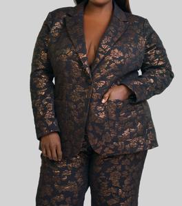 Кожаная куртка Jared с металлическим блеском в цвете глубокий бренди Tanya Taylor