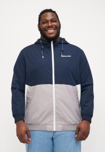 Куртка Jack & Jones JJERUSH HOOD, Sky Captain/White/Light Grey Melange/Dark Blue