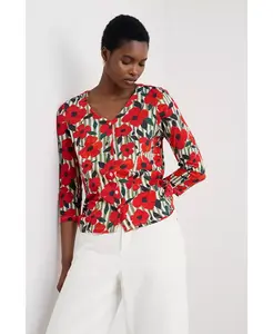 Женский топ Studio Glass с рукавами четверть Seasalt Cornwall, красный