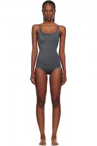 Courrèges Серый купальник с вырезами