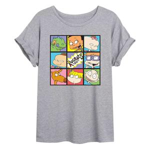 Крупная футболка с рисунком в виде сетки для юниоров Rugrats Group Licensed Character