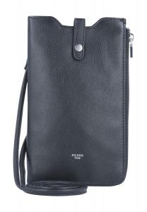 Сумка для смартфона, кожа, отделение на молнии, однотонная PICARD, цвет Schwarz Gesamt Breite Tiefe