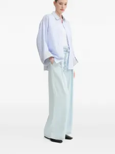 Широкие джинсы со шнуровкой Munthe, синий