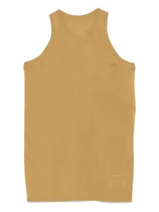 Трикотажный топ с воротником-борцовкой Frenckenberger, золотой