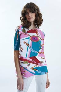 Плиссированный топ с узором James Lakeland, мультиколор