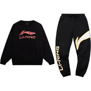 LiNing Повседневная спортивная одежда унисекс Черный+Черный