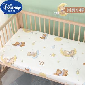 Disney Простыня на резинке для новорожденных 128x60 см, хлопок, рисунок Moon Bear