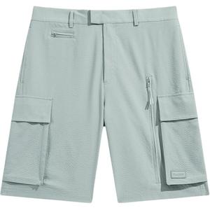 Текстурированные повседневные брюки в стиле workwear, шорты мид-длины для мужчин PEACEBIRD MEN, серый зеленый 1