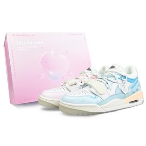 Jordan Наследие 312 противоскользящие износостойкие низкие винтажные баскетбольные кроссовки унисекс розовый синий, цвет Pink Blue