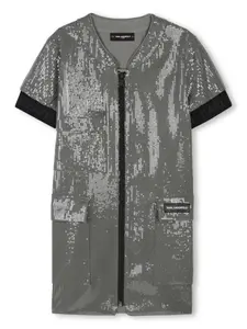 Платье с пайетками KARL LAGERFELD KIDS, зеленый