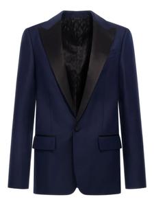 Roberto Cavalli пиджак с атласной окантовкой, синий