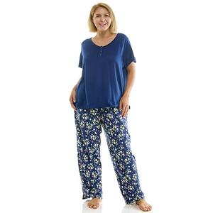 Комплект пижамы Plus size Croft & Barrow, Buttercup Flor Navy