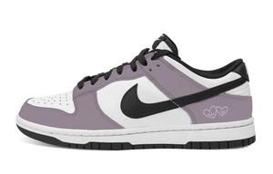 Nike Кроссовки для скейтбординга Dunk Heartfelt Impressions Abrasion Resistant Low top Unisex в цвете Purple White