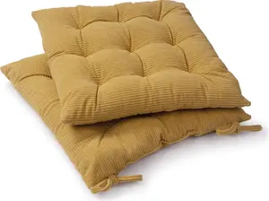 Подушка на сиденье с ремнями для крепления 40х40 см, подушка на стул, подушка, подушка на стул, комплект из 2 шт., 40х40х5 см