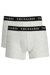 Мужские боксеры Trussardi хлопковые с логотипом 2 шт, серый