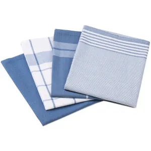 Полотенце Geschirrtücher, Des. 60057 в клетку, полоску и однотонное Gözze, синий