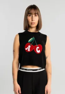 Вишневый женский топ Another Cotton Lab, Black