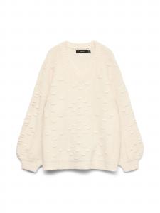 Vero Moda Curve Свитер 'KAIA' в белом цвете