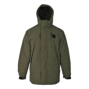 Куртка premium windproof mid down jacket 'olive green' Converse, зеленый