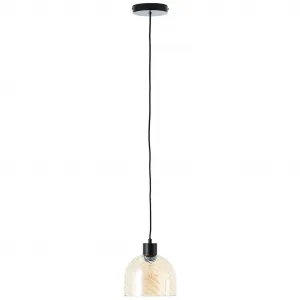 Светильник-подвес Casto E27 1 шт. 150 x 19 см, E27, регулируемая длина, стекло, янтарного цвета Brilliant, Schwarz/bernstein