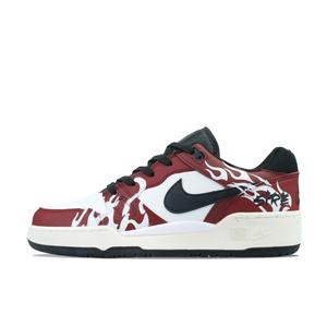 Nike Полноразмерные низкие скейтборд кроссовки мужские white red