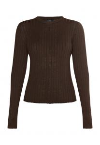 Тонкий вязаный свитер usha BLACK LABEL Sweater Nowles, темно-коричневый