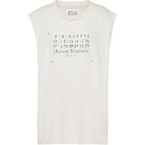 Топ без рукавов с круглым вырезом Maison Margiela, белый